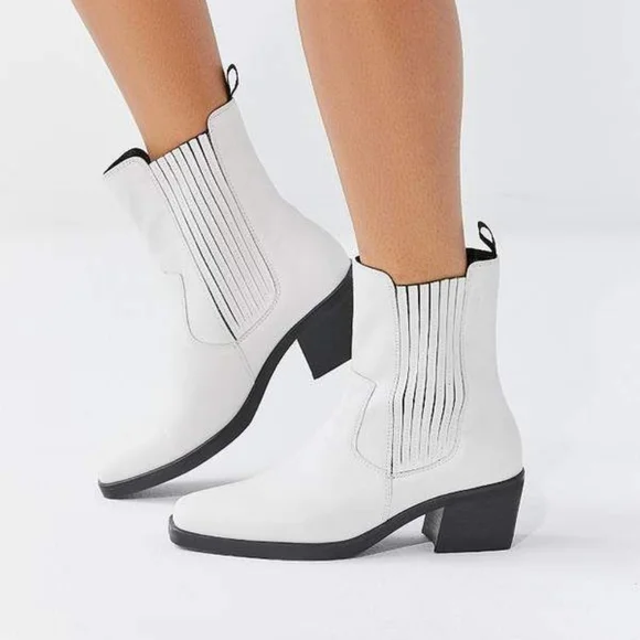 Vagabond Simone White Leather Boots Size 38 Size 8 - Picture 2 of 15